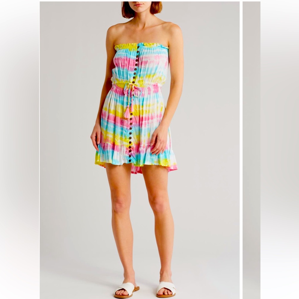 Tiare Hawaii tie dye beach cover up dress